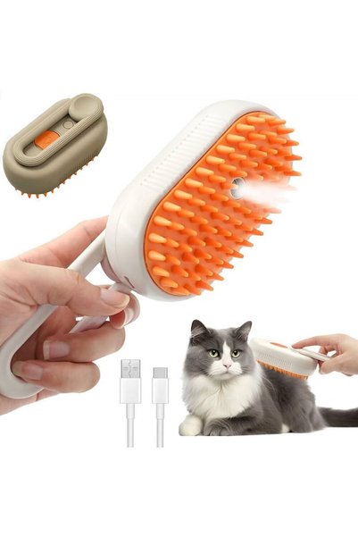 Generic مشط 3 في 1، سيليكون لإزالة الشعر المتساقط للكلاب |   فرشاة تدليك وتنظ...