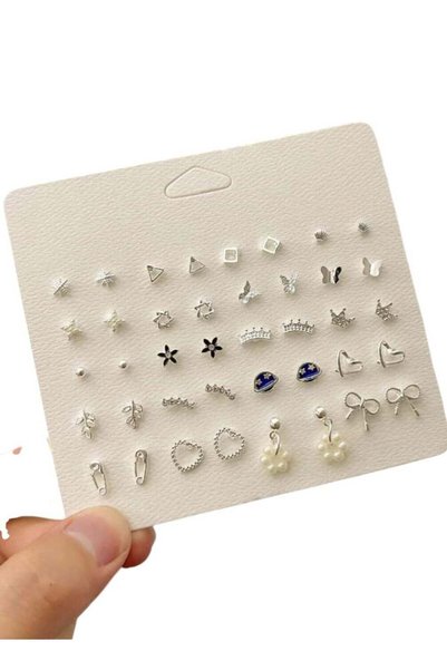 YUCCA 1 Set 40pcs Exquisite Planet Series Zinc Alloy Butterfly Crown Earrings...