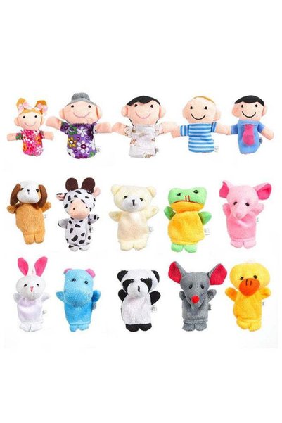 Generic 16-Piece Exquisite Handicraft Cartoon Animal Plush Collectible Finger...