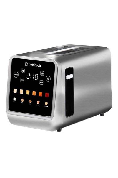 Nutricook توستي، محمصة خبز بسعة شريحتين، 850 واط، NC-TS201، فضي، 2 شريحة، 850...