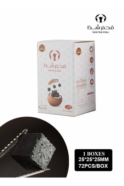 SHATHA COAL 1KG 72PCS 100% Natural Coconut Shell Charcoal Cubes, Long Burning...