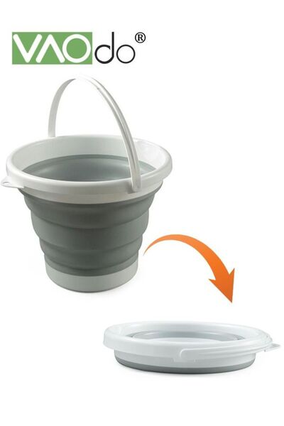 VAODO 10L Collapsible Plastic Bucket, Foldable Buckets Indoor and Outdoor Col...