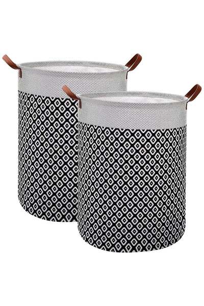 Generic 2 Pack Laundry Baskets, 65 L Foldable Waterproof Laundry Basket Laund...