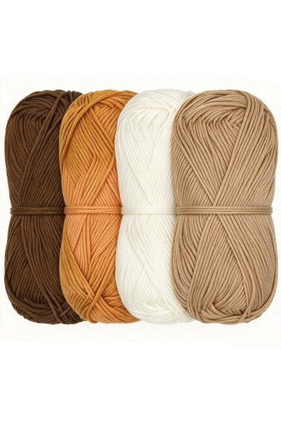 Lemon Bamboo Cotton Sport Yarn, 50g/Skein, Shades of Green, 4 Skeins