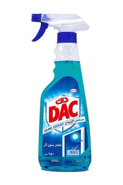 DAC منظف زجاج، لامع، خالي من البقع، أزرق، 650 مل