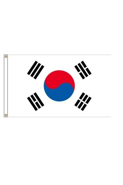 Skin Generics Korea Flags 90x150cm Double Stitches with Headband, Vibrant Fad...