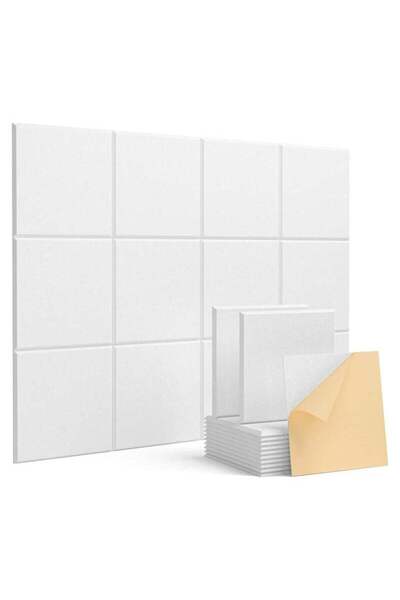 Jorunb 12 Pack Acoustic Wall Panels with Self-Adhesive,12" X 12" X 0.4" Sound...