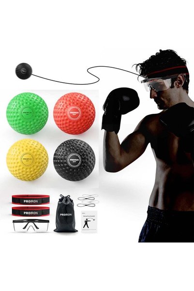 PROIRON Boxing Reflex Ball with Safety Glasses, 4 Difficulty Levels Boxing Ba...