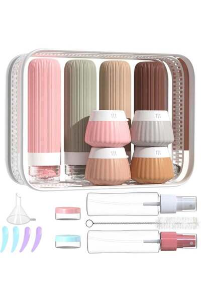 Arabest 18 Pack Travel Bottles Set, TSA Approved Leak Proof Silicone Squeezab...