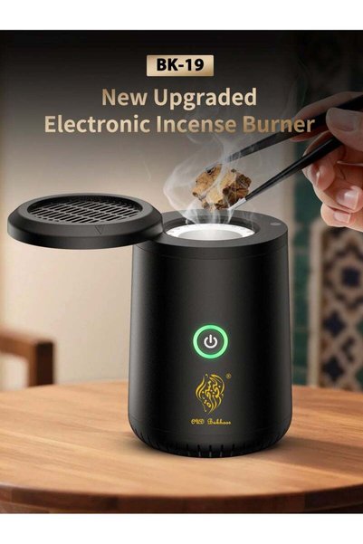 Oud Bukhoor New Upgraded Electric Bakhoor Incense Burner – Metal Body with Ro...