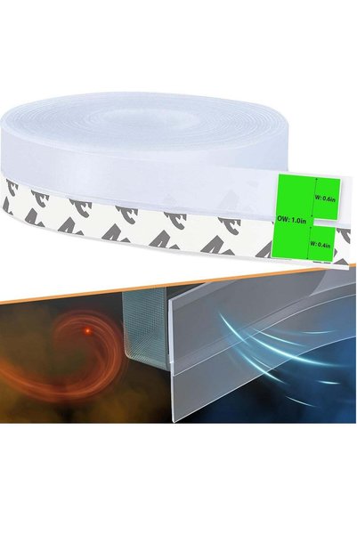 T NEWFUN Weather Stripping, Silicone Door Seal Strip Door, Window, Transparen...