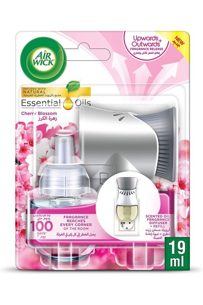 Air Wick معطر جو برائحة زهر الكرز، 19 مل، مع عبوة إعادة تعبئة