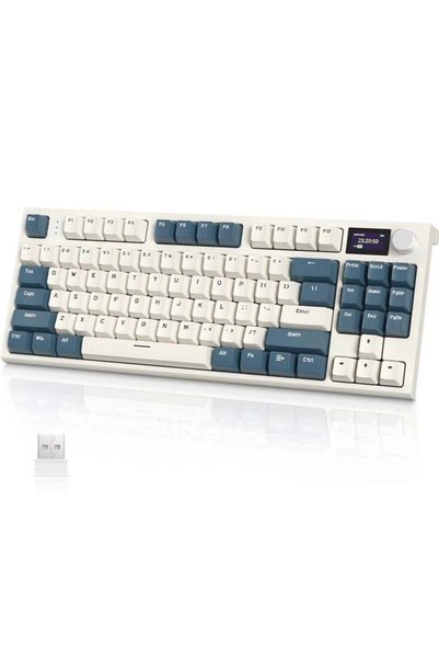 Attack Shark لوحة مفاتيح ميكانيكية لاسلكية K86 RGB، تدعم ثلاثة أوضاع اتصال: ب...