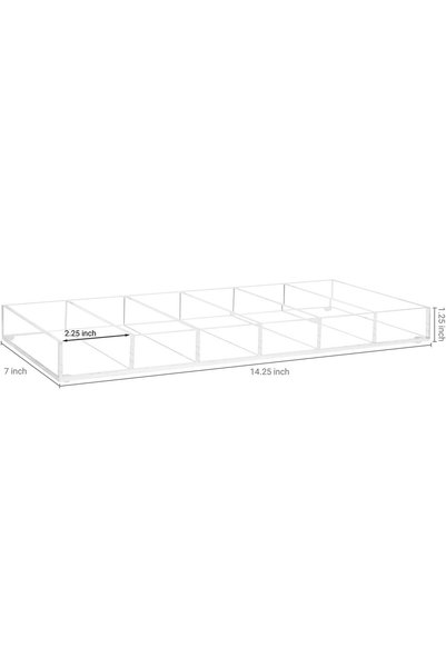 Slasa 6 Slot Premium Grade Clear Acrylic Sunglasses/Eye Glasses Storage Organ...