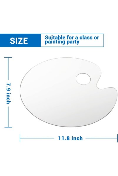 Slasa Clear Acrylic Paint Palette - Non-Stick Artist Pallet Oil Watercolor DI...