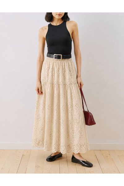 Hepsi Moda Ruched Fisto Skirt - 5015 - Beige