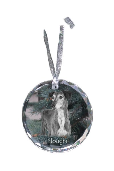 Art - Dog Medalion de Crăciun Art-Dog din cristal, Saluki cu gravură de câine...