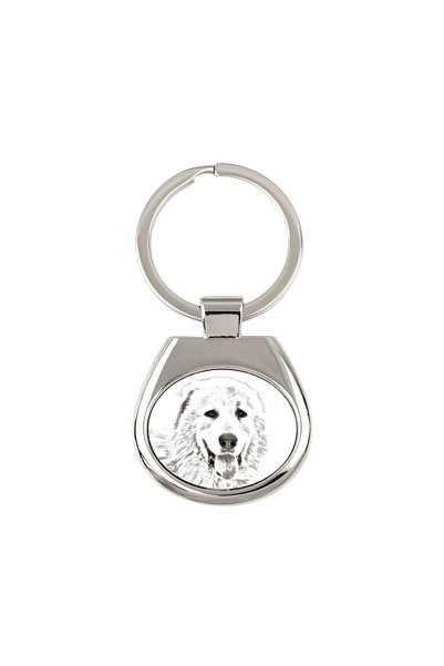 Art - Dog Breloc Art-Dog Mastif Pirineu cu imprimeu de câine - Stil schiță cu...