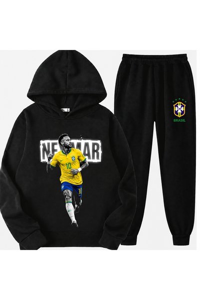 PANDORICA Set pentru copii cu imprimeu Neymar Jr., compus din hanorac și pant...