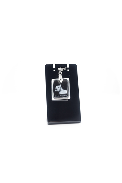 Art - Dog Colier cu pandantiv de cristal Art-Dog Dogo Argentino, cu gravură d...