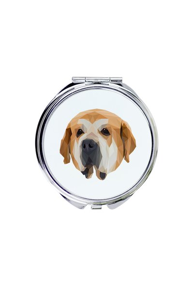 Art - Dog Art-Dog Oglindă de buzunar cu Mastif Spaniol și design geometric cu...