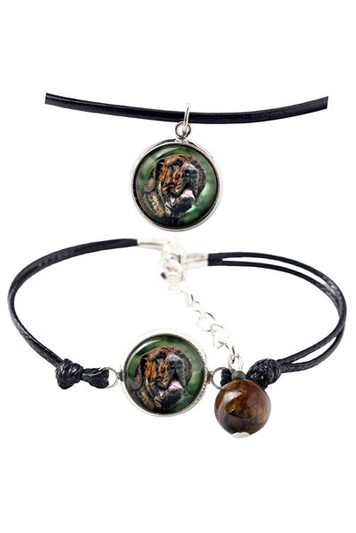 Art - Dog Set colier și brățară Art-Dog Fila Brasileiro cu fotografie cu câine