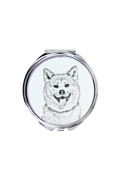 Art - Dog Art-Dog Oglindă de buzunar Akita cu imprimeu de câine - Oglindă dub...