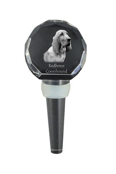 Art - Dog Dop de sticlă din cristal Art-Dog Redbone Coonhound cu gravură de c...