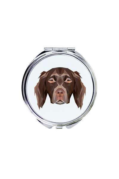 Art - Dog Art-Dog Oglindă de buzunar Munsterlander cu design geometric cu câi...