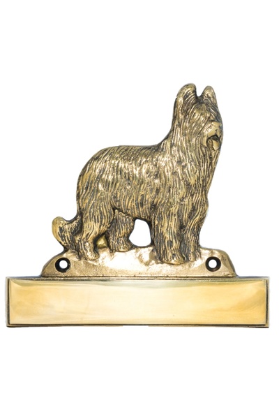 Art - Dog Placă de ușă din alamă Art-Dog Briard cu gravură inclusă - Placă cu...