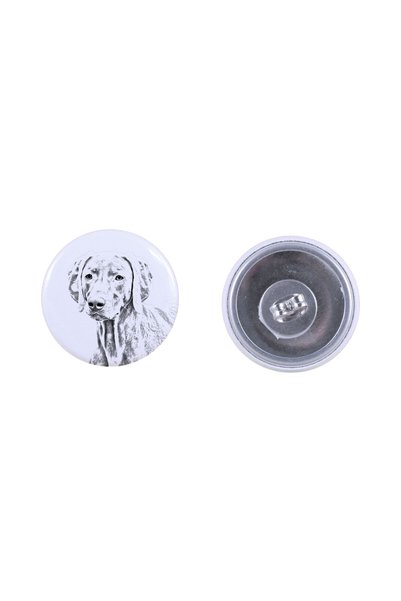 Art - Dog Cercei rotunzi cu Weimaraner Art-Dog, cu imagine de câine - Metal a...