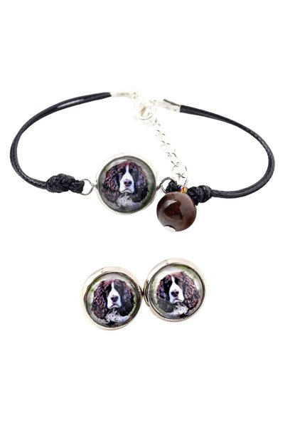 Art - Dog Set de brățară și cercei Art-Dog English Springer Spaniel cu fotogr...