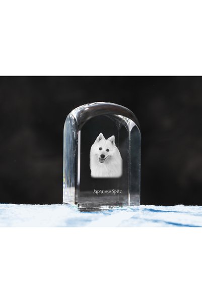 Art - Dog Prespapier de cristal Art-Dog Spitz japonez cu gravură de câine - C...