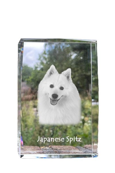 Art - Dog Art-Dog Cristal mare cu margini decorative, Spitz japonez cu gravur...