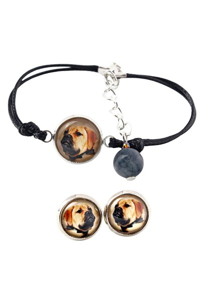 Art - Dog Set de brățară și cercei Art-Dog Bullmastiff cu fotografie de câine