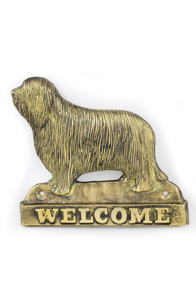 Art - Dog Semn de ușă din alamă 'Welcome' cu Collie Barbos Art-Dog