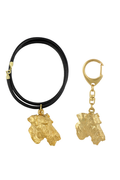 Art - Dog Set breloc și colier Art-Dog Airedale Terrier - Cap de câine placat...