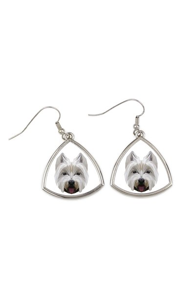 Art - Dog Cercei Art-Dog West Highland White Terrier cu portret geometric de ...