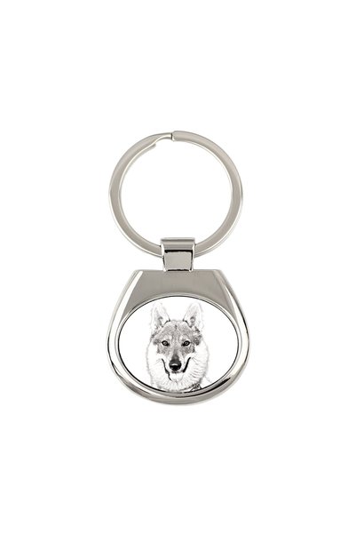 Art - Dog Breloc Art-Dog Câine lup cehoslovac cu imprimeu de câine - Stil sch...