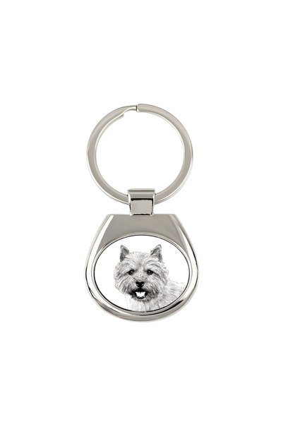 Art - Dog Breloc Norwich Terrier Art-Dog cu imprimeu de câine - Stil schiță c...