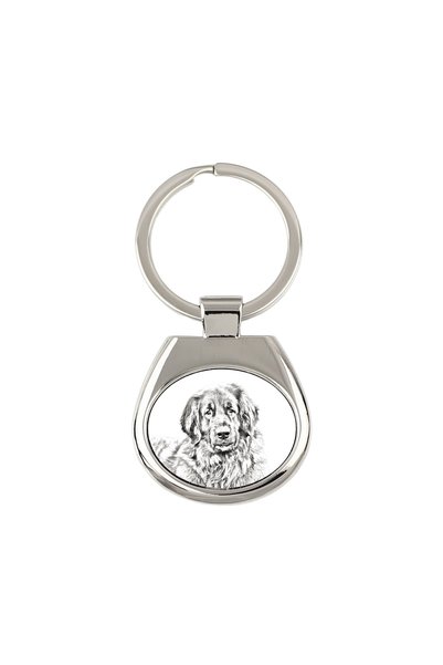 Art - Dog Breloc Art-Dog Leonberger cu imprimeu de câine - Stil schiță cu cre...
