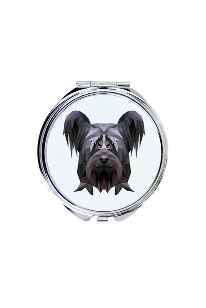 Art - Dog Art-Dog Oglindă de buzunar Skye Terrier cu design geometric cu câin...