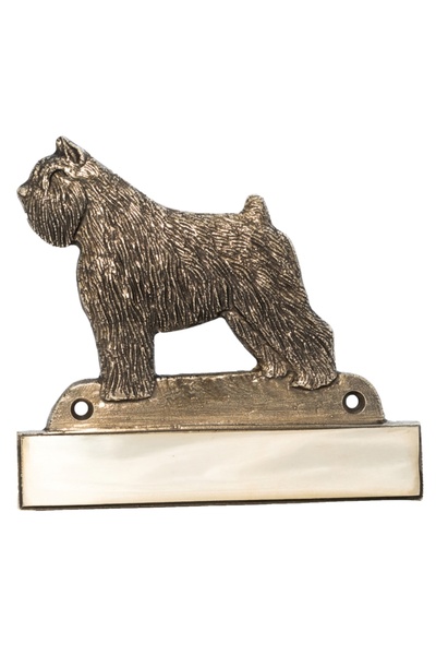 Art - Dog Art-Dog Placă de ușă din alamă Bouvier des Flandres cu gravură inclusă