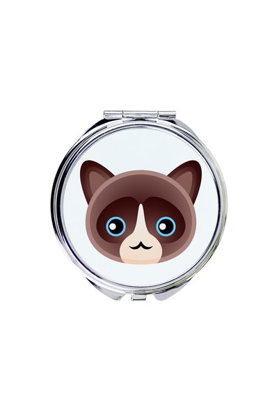 Art - Dog Art-Dog Oglindă de buzunar Snowshoe Cat cu ilustrație de pisică