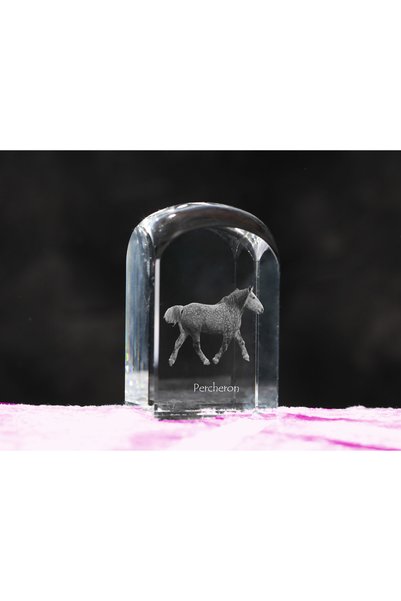 Art - Dog Prespapier de cristal Art-Dog, cal Percheron cu gravură de cal - Cr...