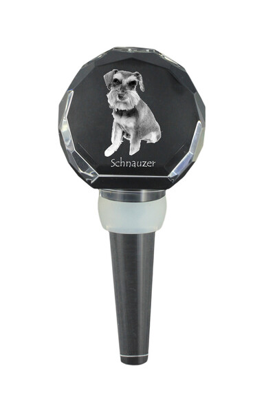 Art - Dog Dop de sticlă din cristal Art-Dog, Schnauzer cu gravură de câine