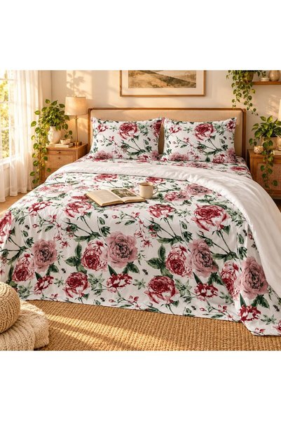 Generic King Size Flat Bedsheet Set, 3 Pieces, 260 x 240 cm (White)