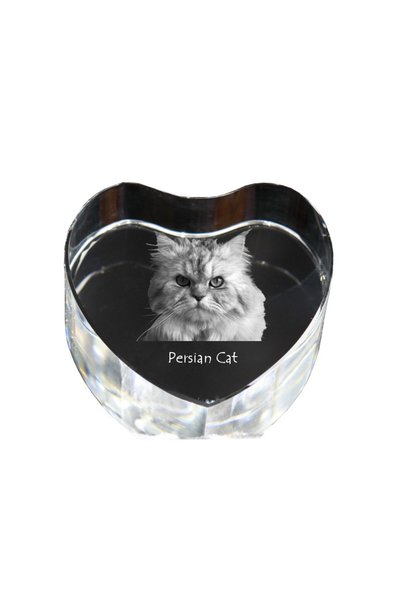 Art - Dog Prespapier Inimă de Cristal Art-Dog Pisică Persană cu Gravură Pisic...