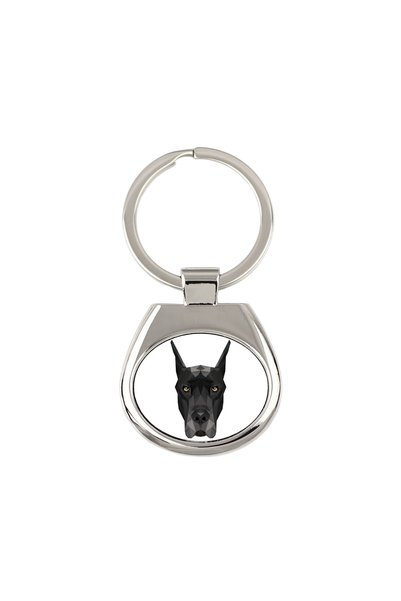 Art - Dog Breloc Art-Dog Dachshund cu design geometric de câine - Breloc meta...