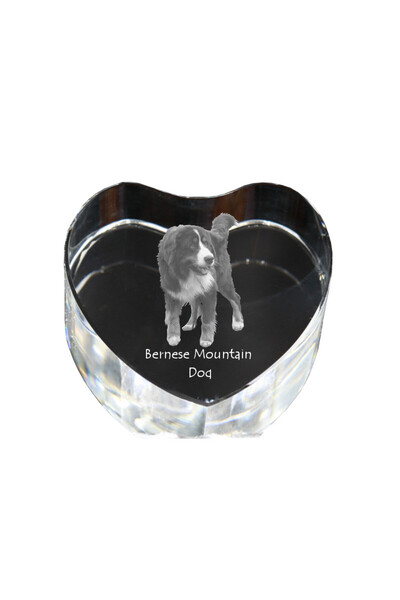 Art - Dog Prespapier Inimă de Cristal Art-Dog Câine de Munte Bernese cu Gravu...